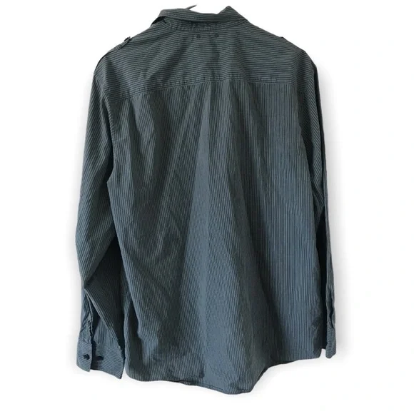 Calvin klein 100% cotton long sleeve button down stripe shirt - Picture 2 of 9